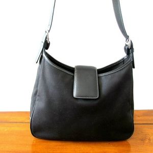 2000's Black Coach Canvas Shoulder Bag Handbag